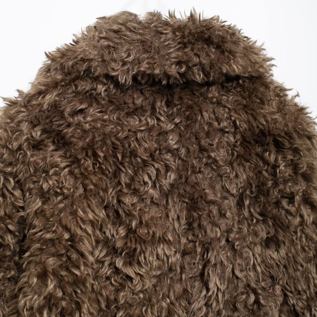 Pudel-Kunstpelzjacke