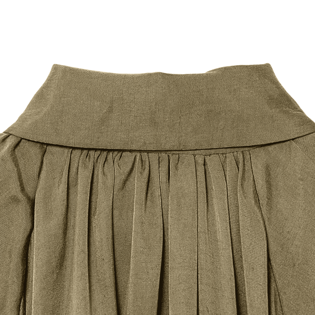Jacke mit Plissée und Ballonärmeln zum Reißverschluss