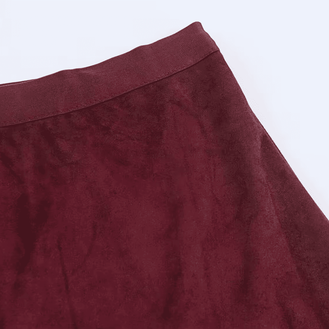 Faux Suede Mini A-Line Skirt