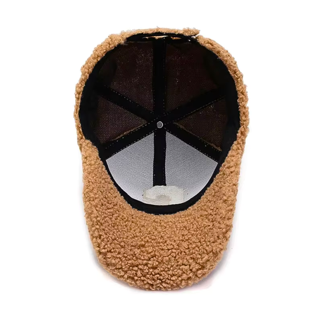 Teddy Fleece Letter Cap