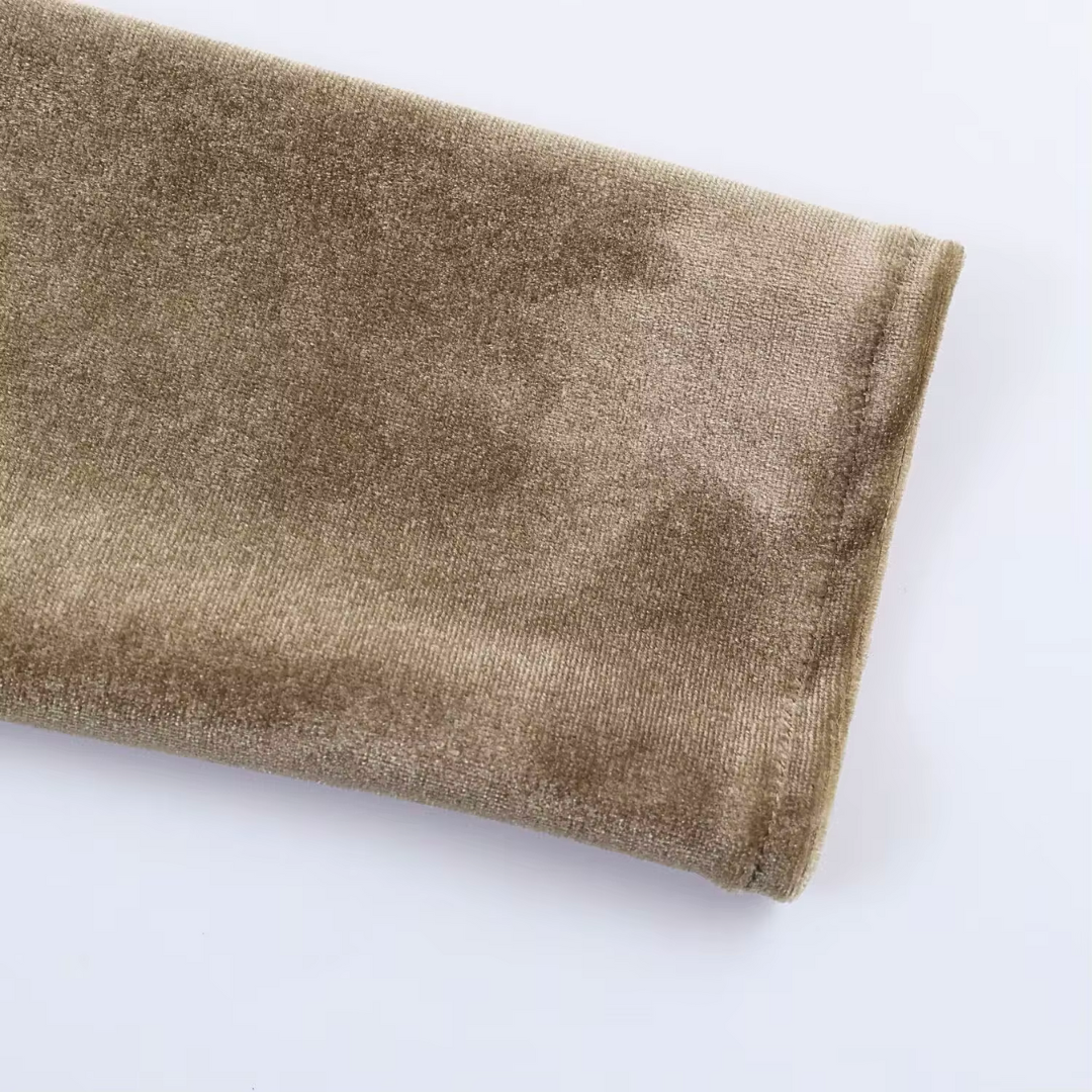 Silver Velvet Ruched Gown