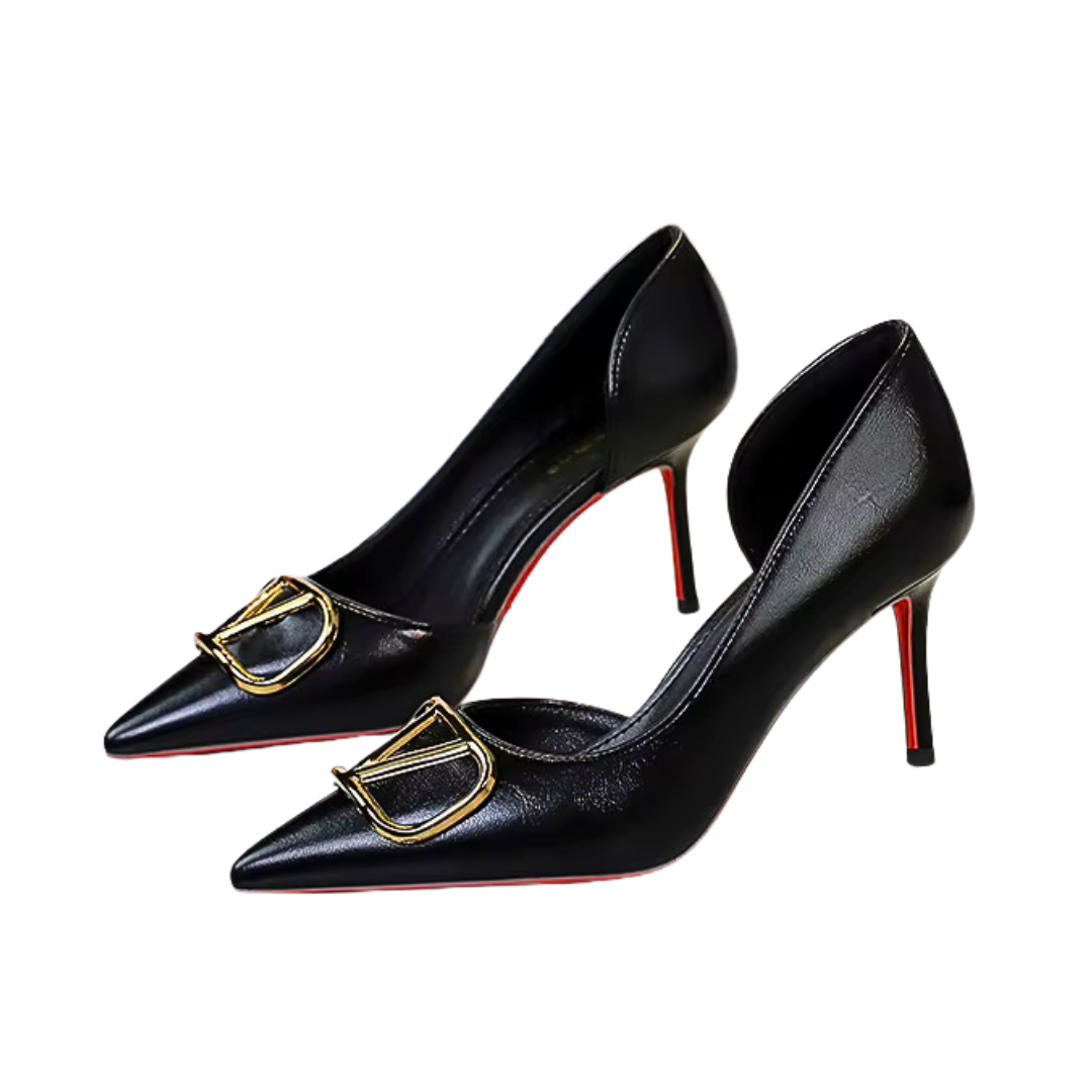 Klassische Stiletto-Pumps mit spitzer Zehenpartie