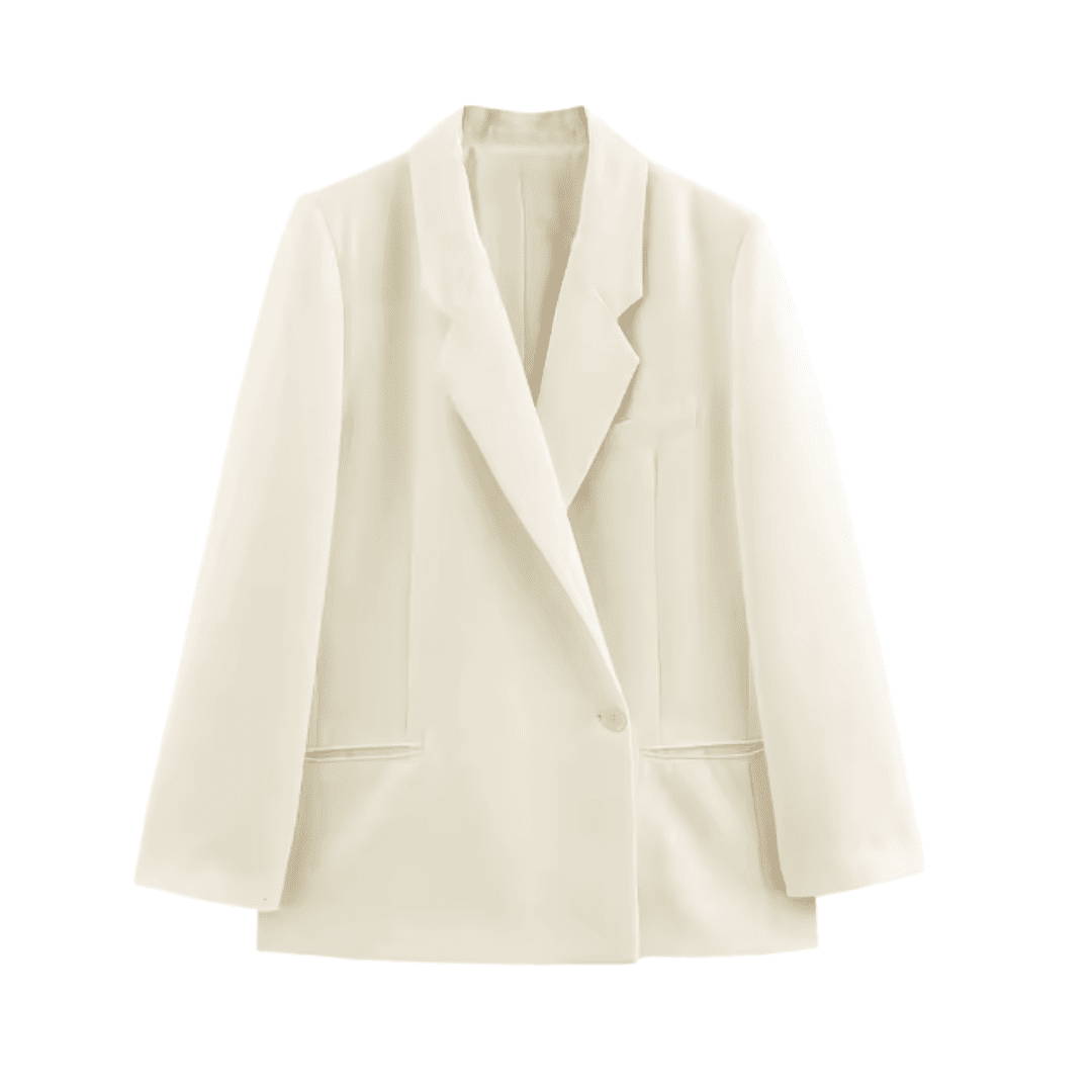 Oversize-Blazer mit einem Knopf