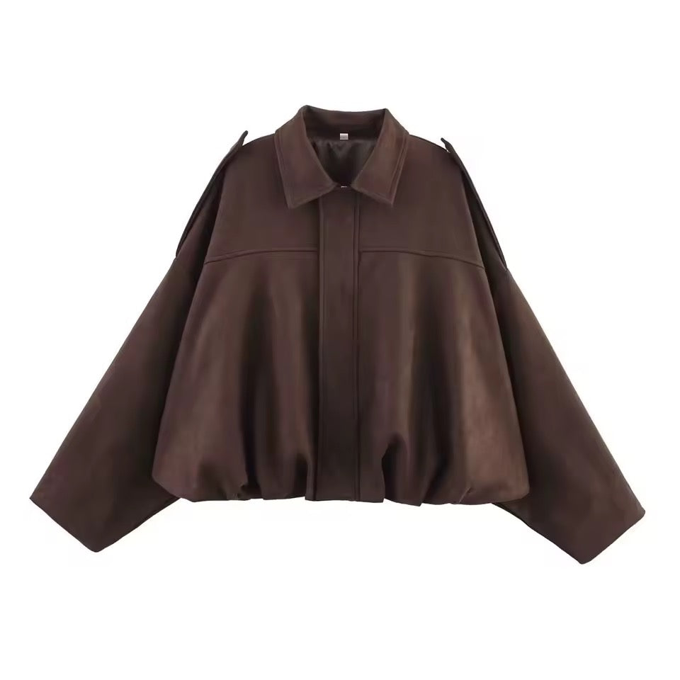 Oversized Suede Jacket