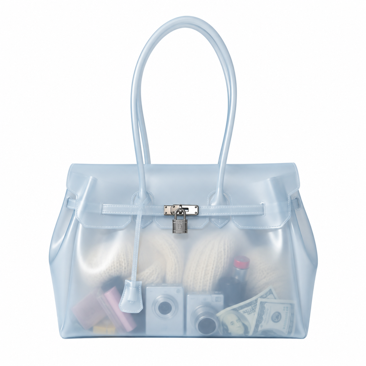 Jelly Firkin Bag – Transparent Clear Beach Tote Waterproof Handbag