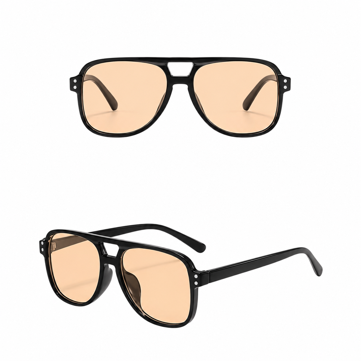 Retro Square Aviator Sunglasses