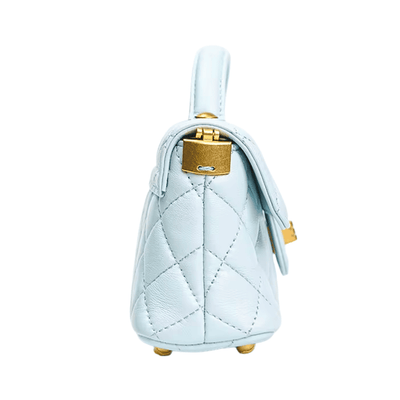 Classic Croc-Effect Top-Handle Bag