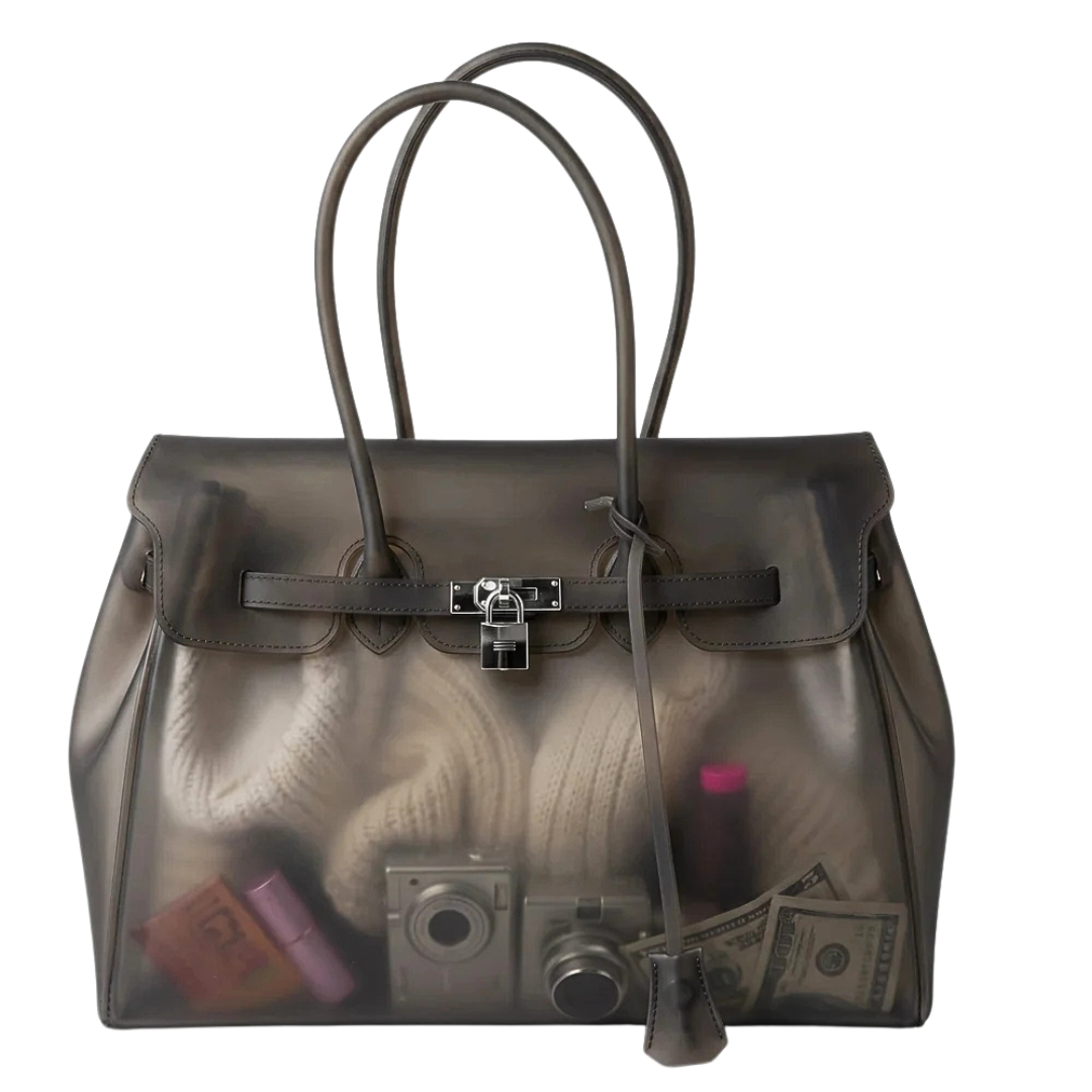 Jelly Birkin Bag – Transparent Clear Beach Tote Waterproof Handbag