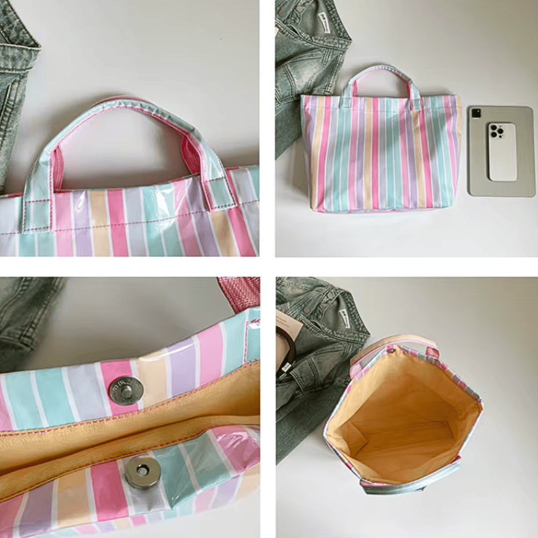 Summer Glossy Stripe Tote