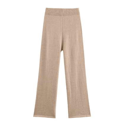 Cozy Ribbed Knit Trousers Set