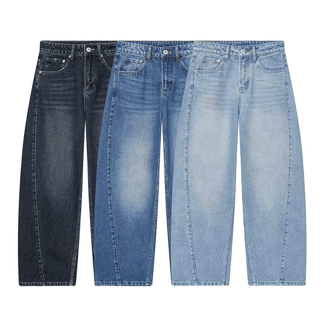 Jeans mit gebogenem Bein