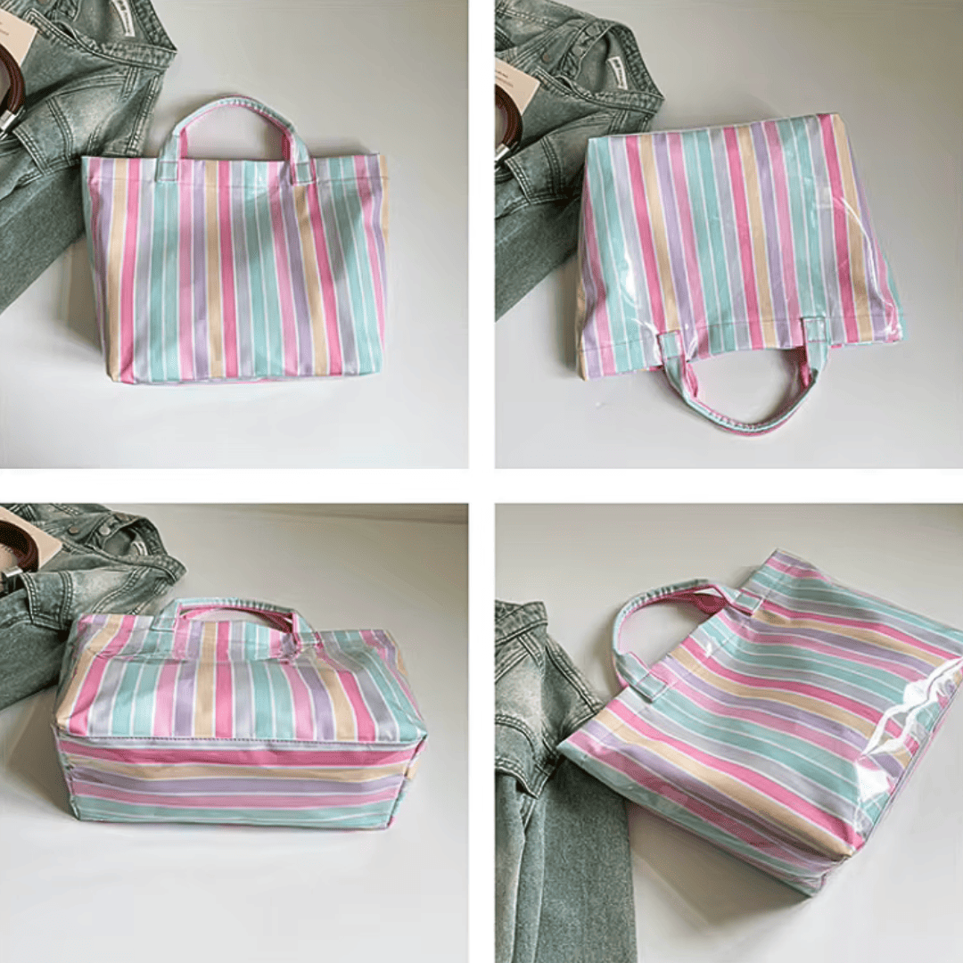 Summer Glossy Stripe Tote