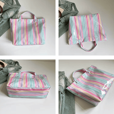 Summer Glossy Stripe Tote