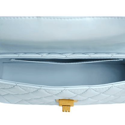 Klassische Henkeltasche in Kroko-Optik