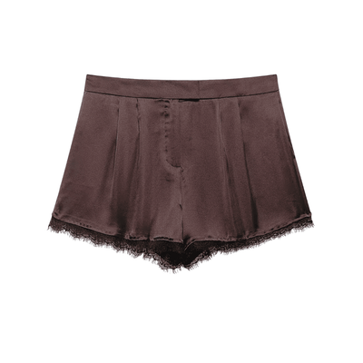 Kurze Hose "Ätherische Muse" mit Spitzenborte