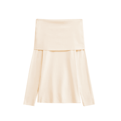 Off-Shoulder Ribbed Knit Top