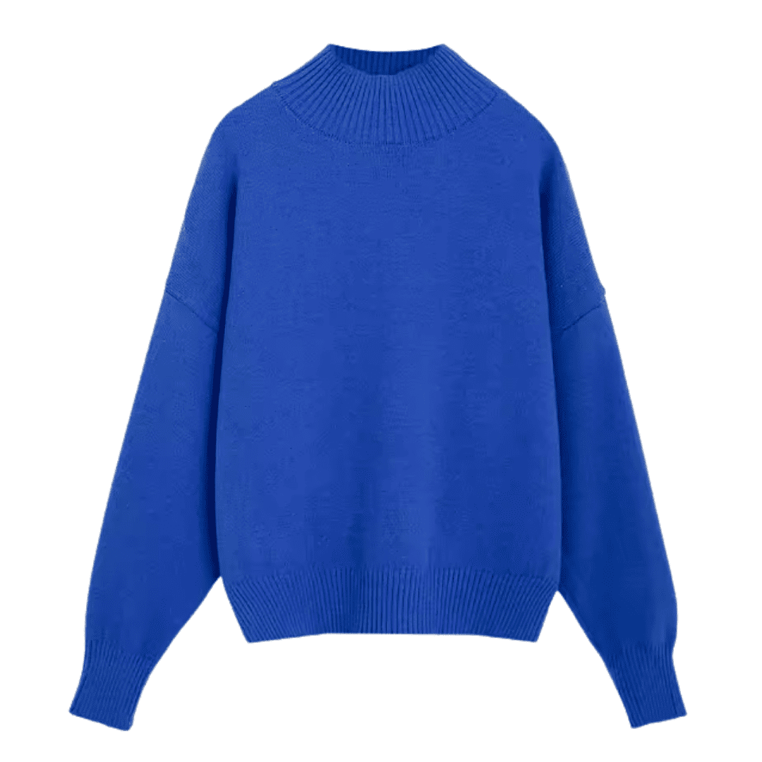 Collared Ribbed Knit Sweater