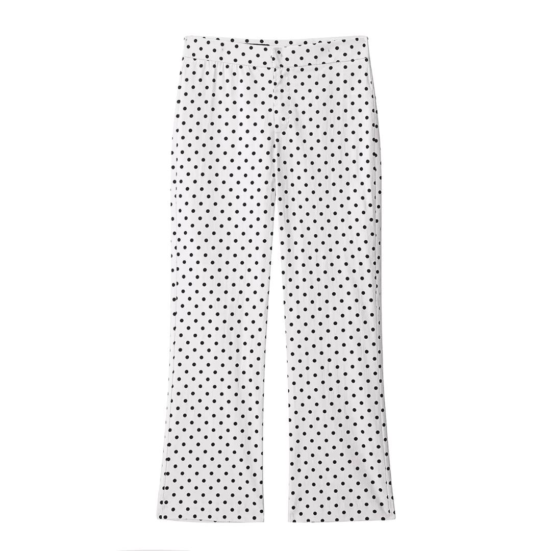 Gepunktete Cropped-Hose