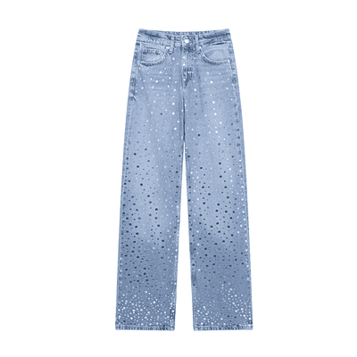 Starlight Crystal Wide-Leg Jeans