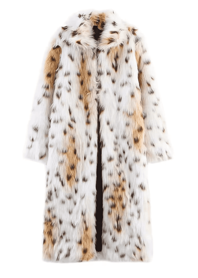 Spotted Leopard Faux Fur Coat