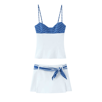 Gestreiftes nautisches Cami-Set