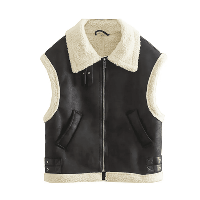 Charlotte Shearling Aviator Vest