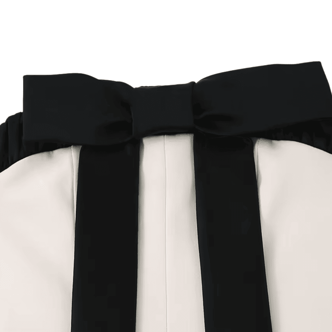 White Bow Mini Dress