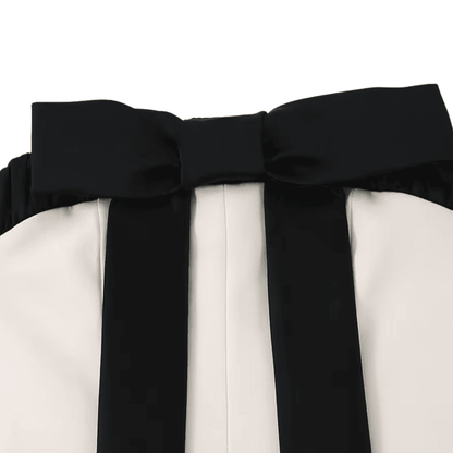 White Bow Mini Dress