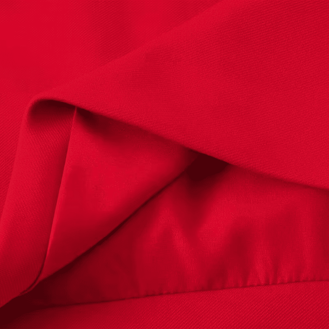 Red Draped Mini Skirt