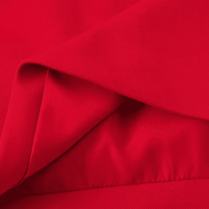 Red Draped Mini Skirt