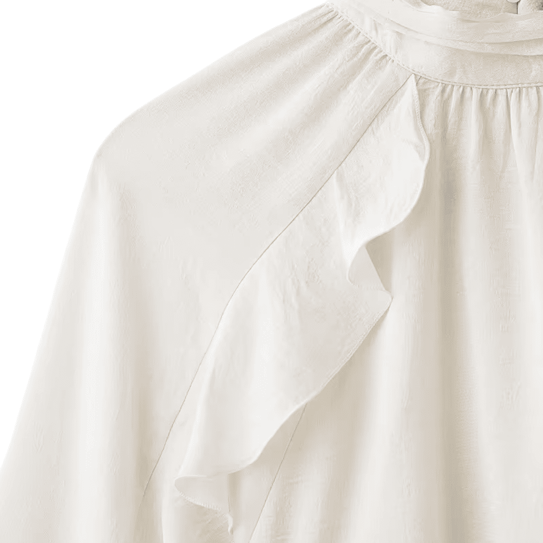 Chiffonbluse mit ausgestellten Ärmeln