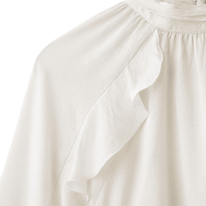 Chiffonbluse mit ausgestellten Ärmeln