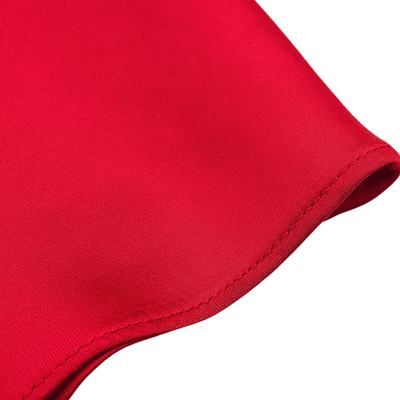 Red Satin Drape Maxi Dress