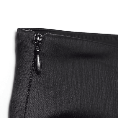 Black Satin Lace Skirt