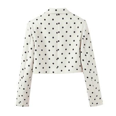Set aus kurzem Blazer mit Polka-Dots