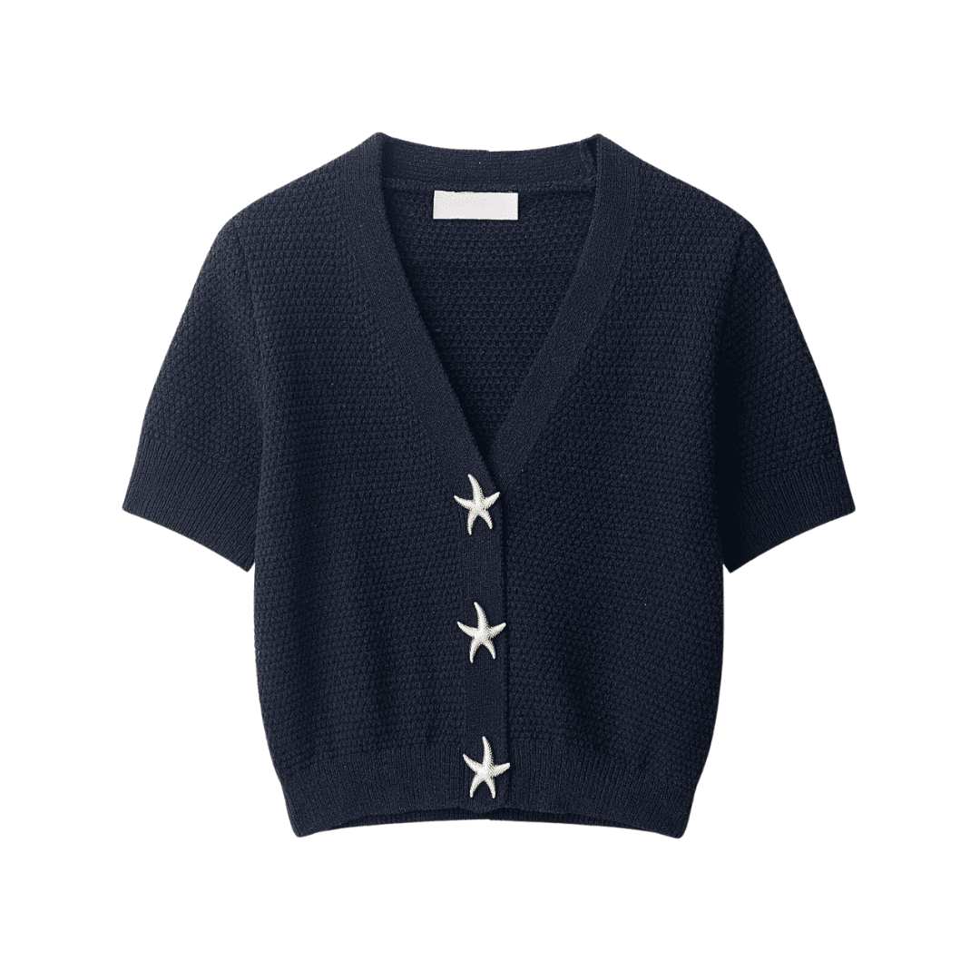 Starfish Button Knit Cardigan