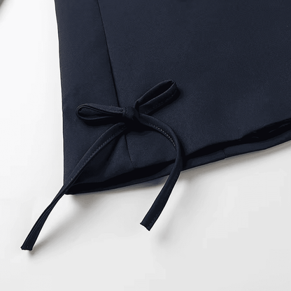Navy Bow Detail Blazer