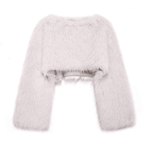 Fluffy Faux Fur Crop Top