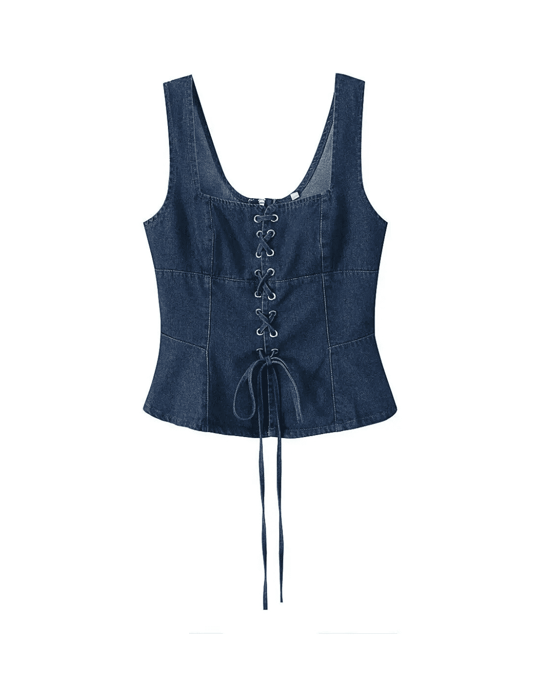 Chic Denim Bustier Top