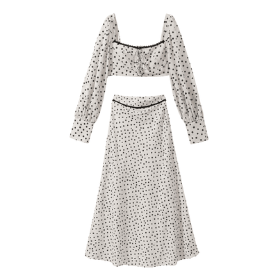 Blumendruck-Crop-Top mit Rock-Set