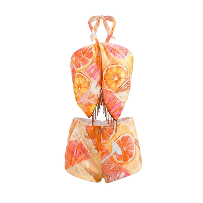 Citrus Sequin Two-Piece Set