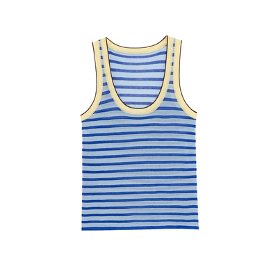 Coastal Striped Knit Tank Top