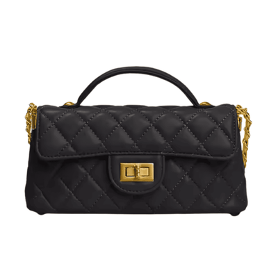 Classic Croc-Effect Top-Handle Bag