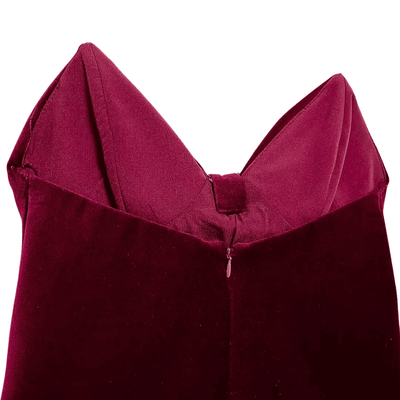 Velvet Bow Back Crop Top
