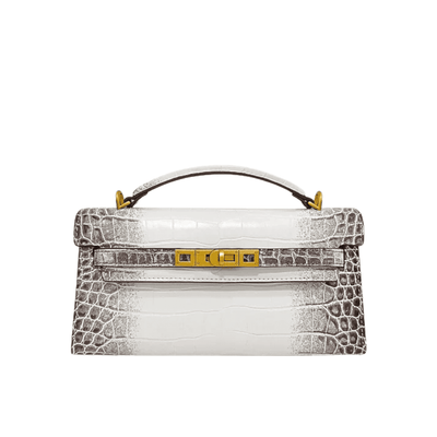 Croco Embossed Shoulder Bag