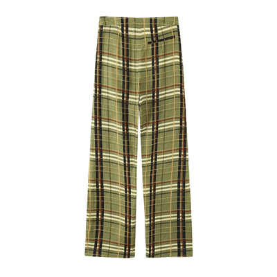 Elegante Karo-Hose mit hohem Bund