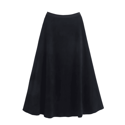 Faux Suede Mini A-Line Skirt