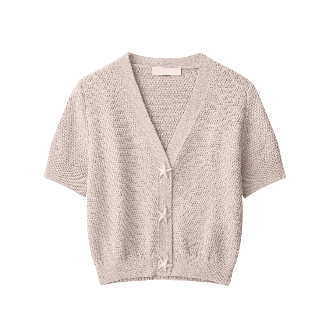 Starfish Button Knit Cardigan