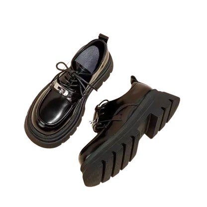 Chunky Metal Lock Loafers