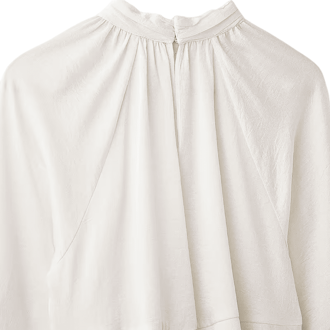 Chiffonbluse mit ausgestellten Ärmeln